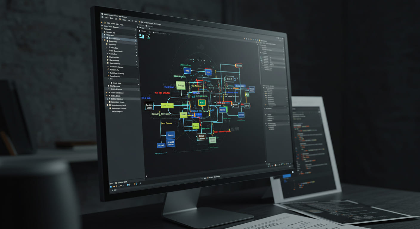 コードを書いている様子